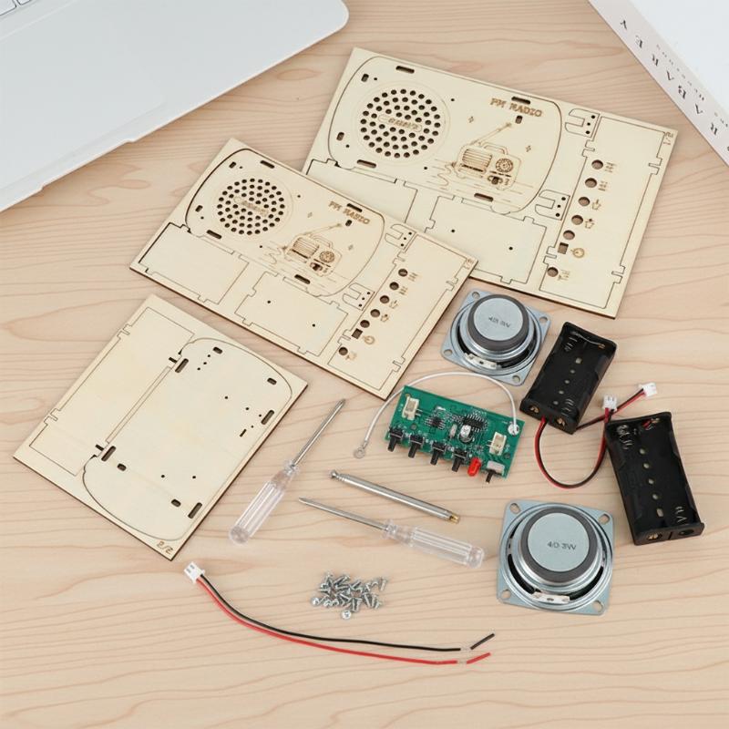 Kit de rádio FM de madeira par - Diy Electronics Learning Kit avaliação e preço