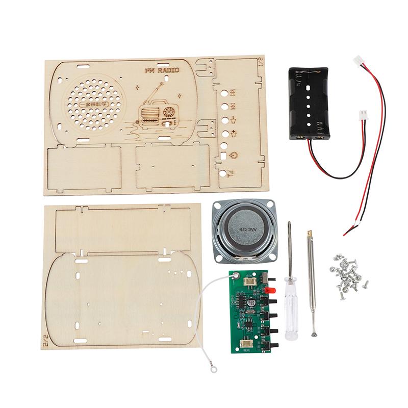 Kit de rádio FM de madeira par - Diy Electronics Learning Kit avaliação e preço